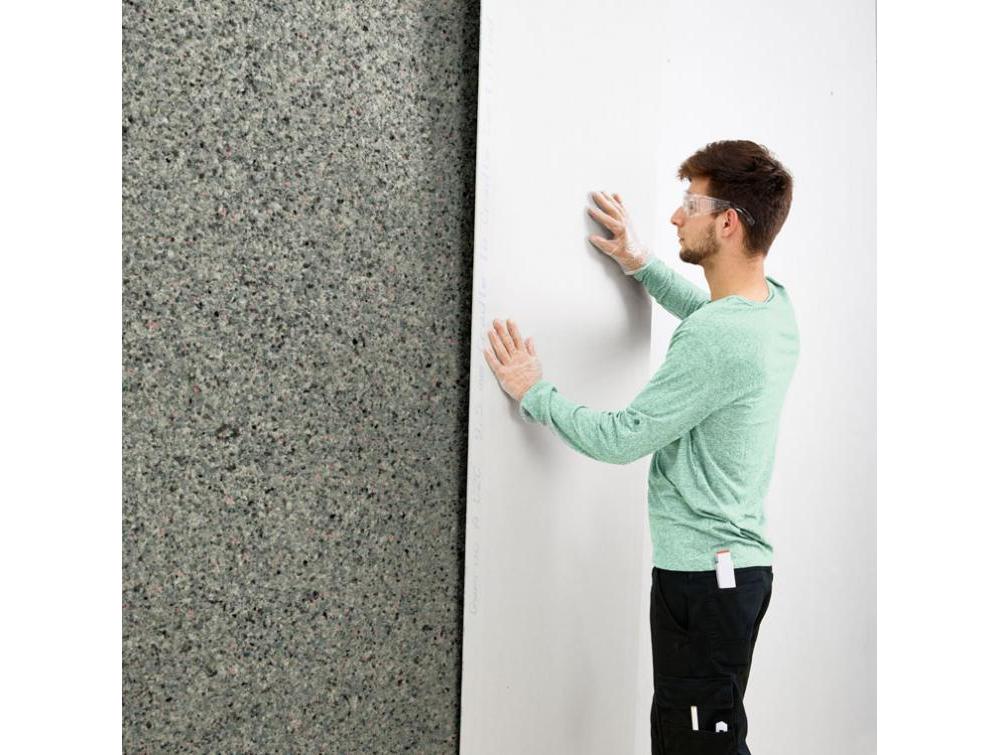 Recticel Insulation's Silentwall acoustic insulation plasterboard installation image