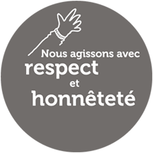 Nous agissons avec respect et honnêteté