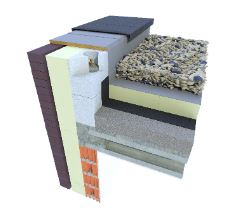 Solution avec rive de toiture en blocs isolés