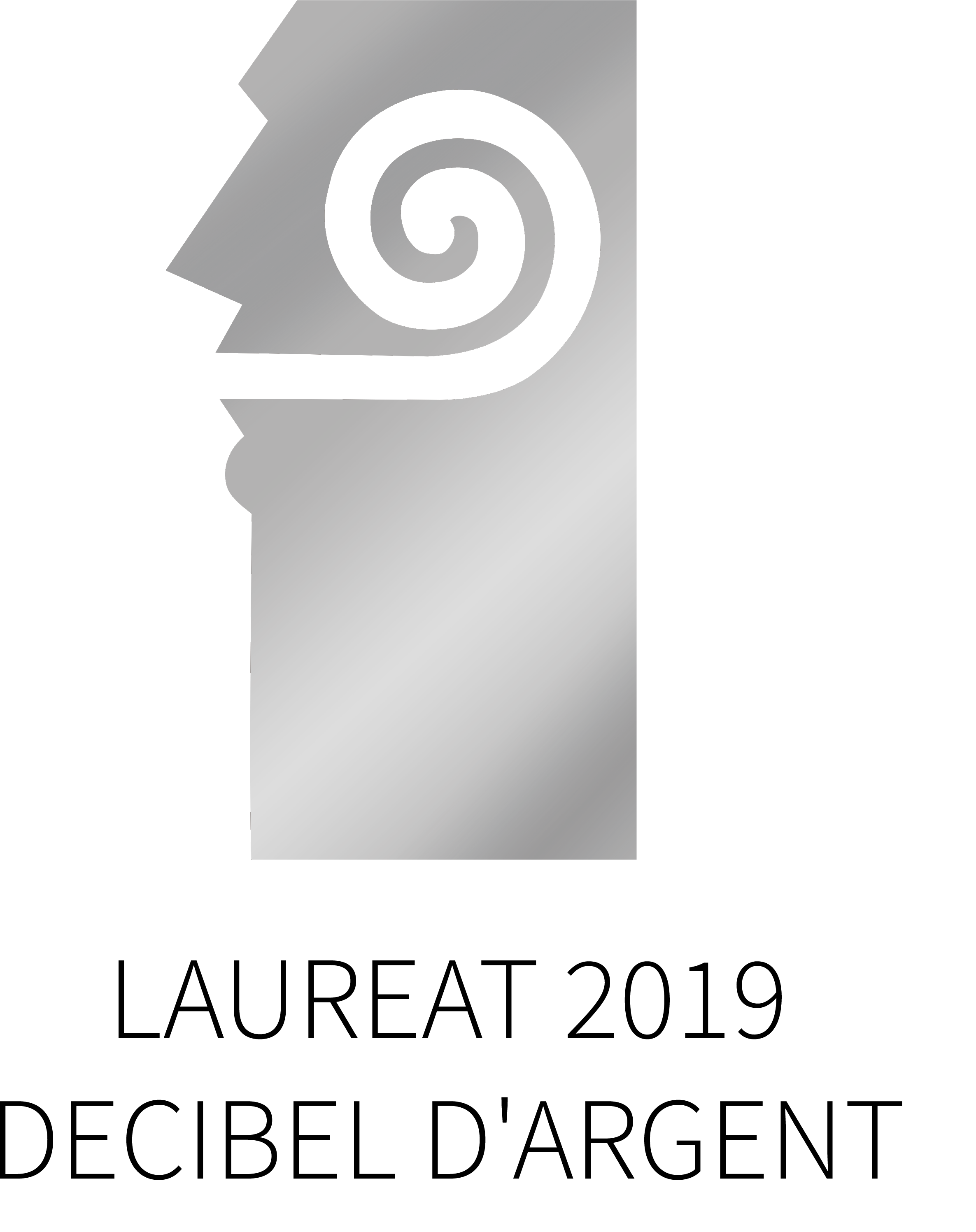 Logo decibel d'argent recticel
