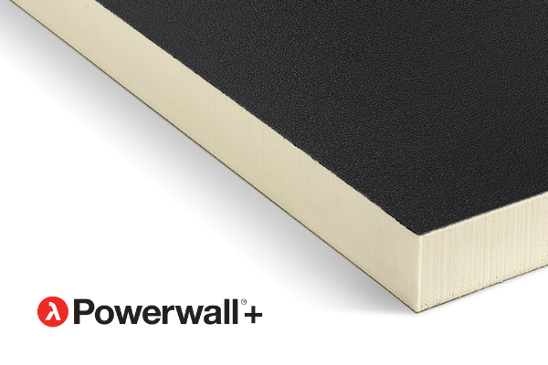 Tuulettuville julkisivuille kehitetty Recticel Powerwall®+ PIR-eristeessä on aito alumiinipinnoite molemmin puolin.