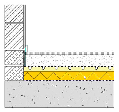 Vloerisolatie bij vloerverwarming droog systeem