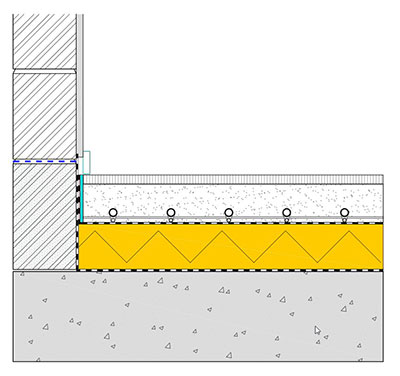 Vloerisolatie bij vloerverwarming nat systeem