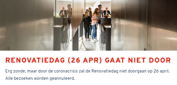 renovatiedag geannuleerd