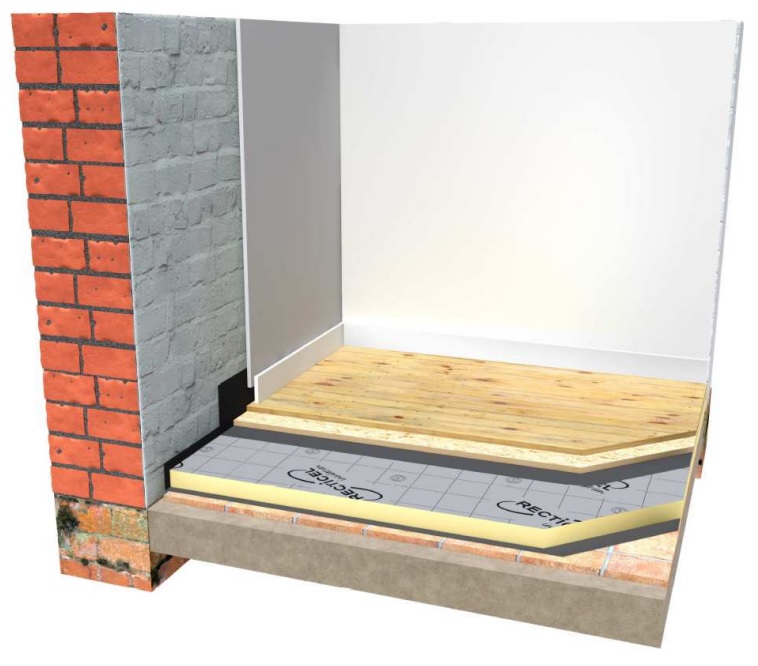 vloerisolatie opbouw met OSB en parket