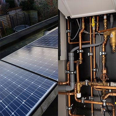 Zonnepanelen en zonneboiler