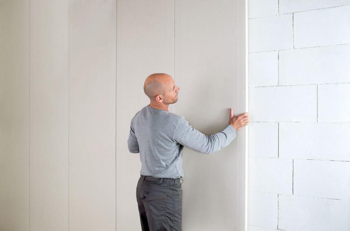 Eurothane G Xentro: Isolez ultra-mince en combinaison de plaque de plâtre et créez de l’espace en plus - installation mur