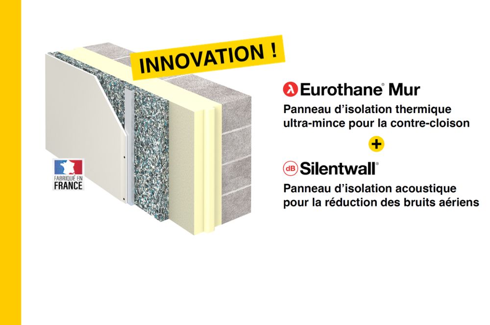 Panneau d'isolation acoustique polyuréthane en mousse recyclée