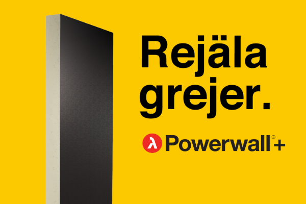 Recticel PIR-isolering Powerwall<sup>®</sup>+ utvecklad för ventilerade fasader