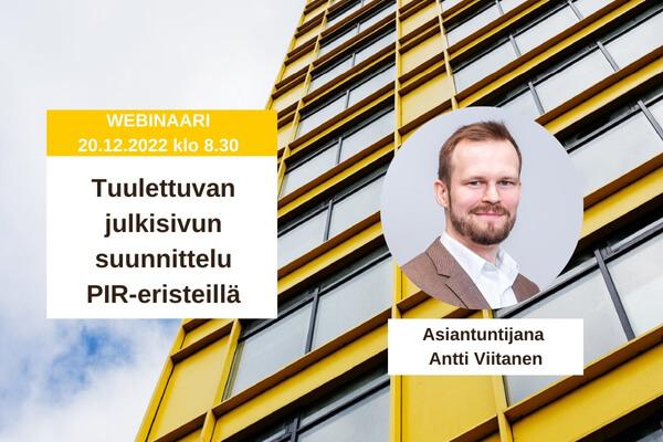 Webinaari julkisivut - asiantuntija Antti Viitanen | Recticel Insulation