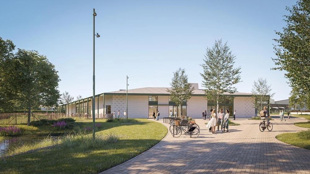 Bouwproject Stekene Cultuurhuis met Recticel Eurowall Impact isolatie foto 1