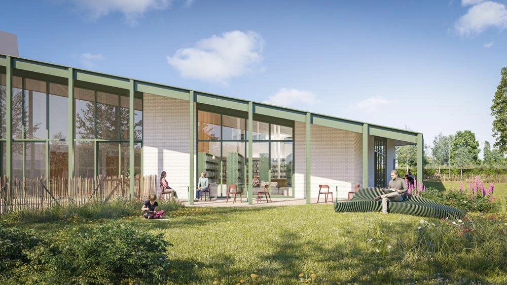 Bouwproject Stekene Cultuurhuis met Recticel Eurowall Impact isolatie foto 3