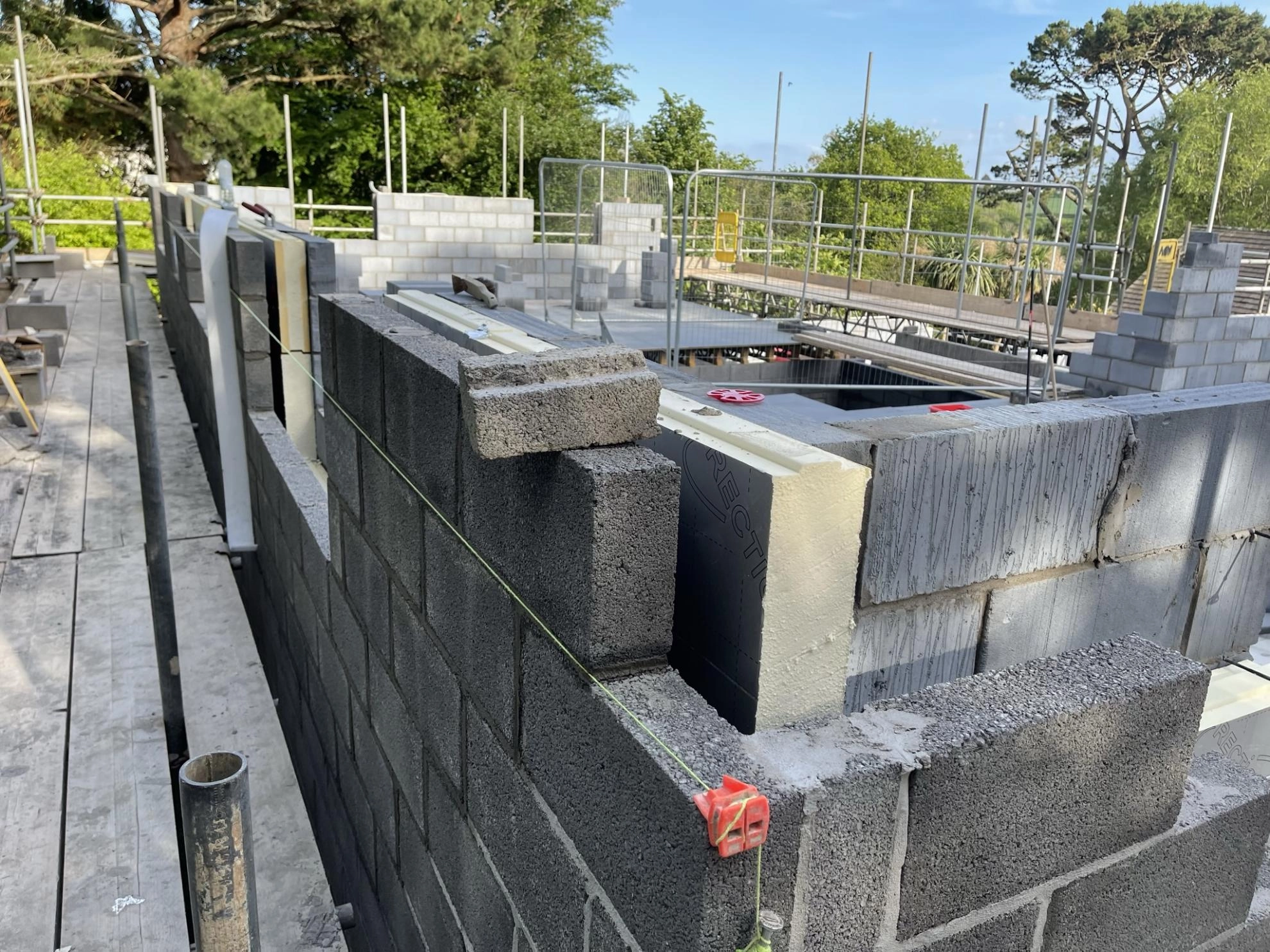 Cavity wall of coastal residence where Eurowall<sup>®</sup>+ provides PIR solution to futureproof energy efficiency.