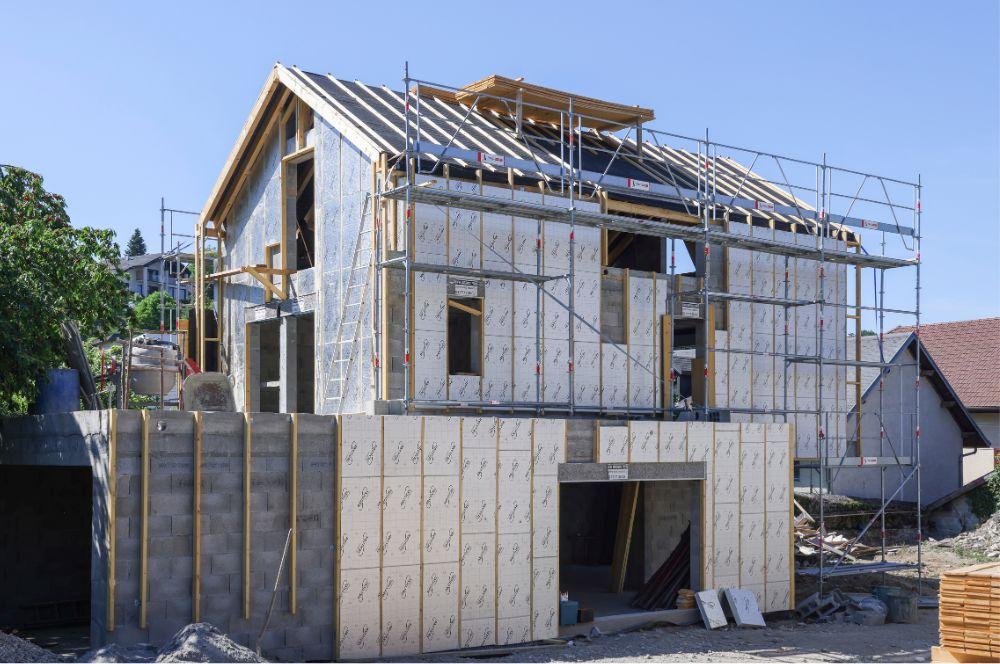 chantier neuf isolation extérieure Powerwall