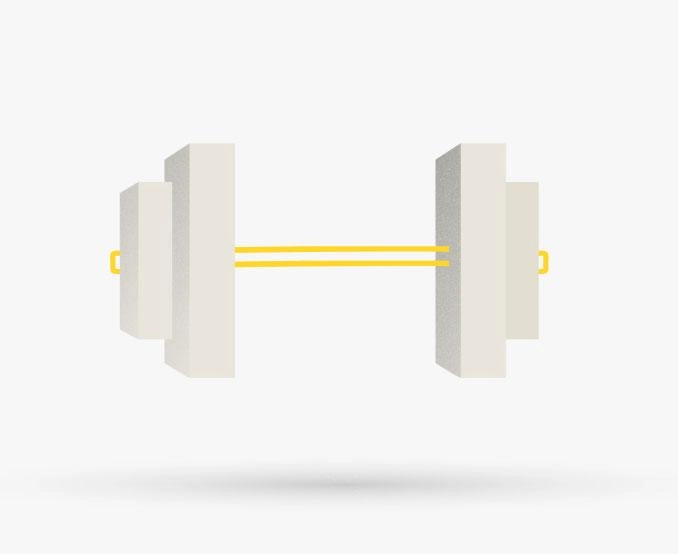 image of insulation panels in the form of halters weight barrels