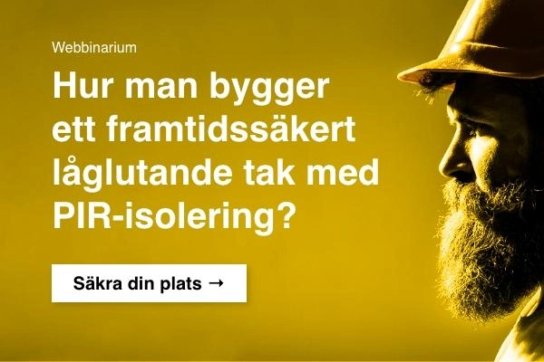 Recticel Insulation Webbinarium: Planering av låglutande tak med PIR-isolering