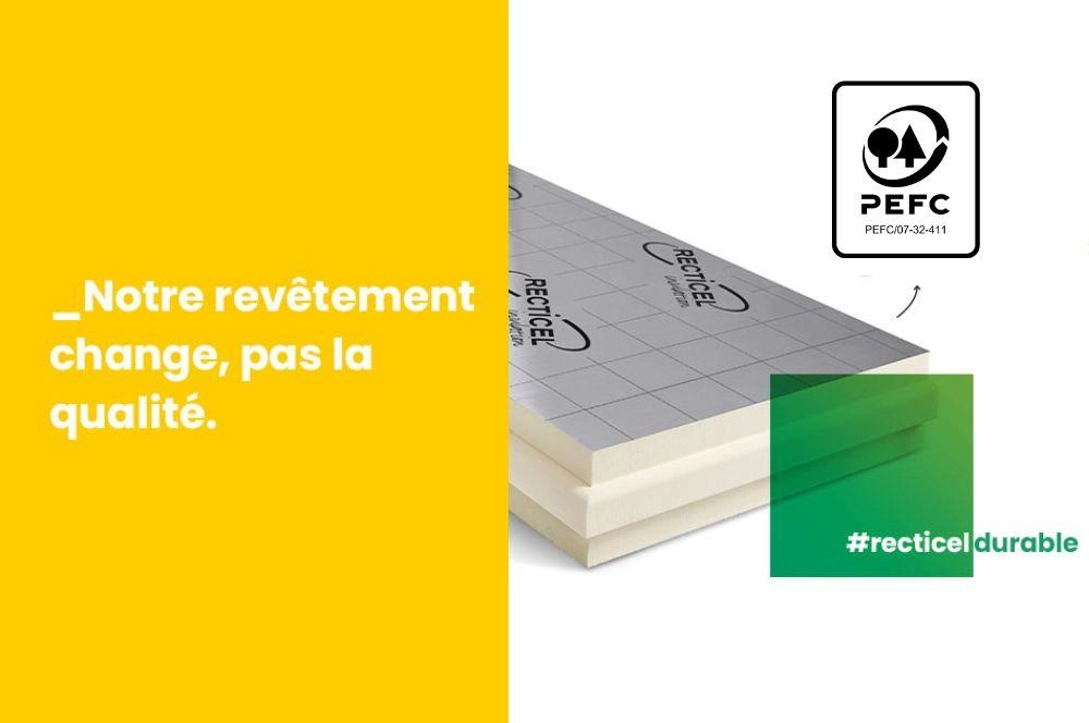 Recticel Durabilité label parement PEFC - bannière