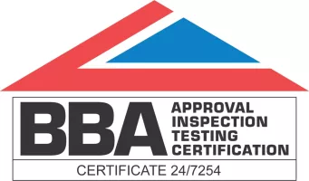 BBA logo with Approval, Inspection, Testing, Certification text.