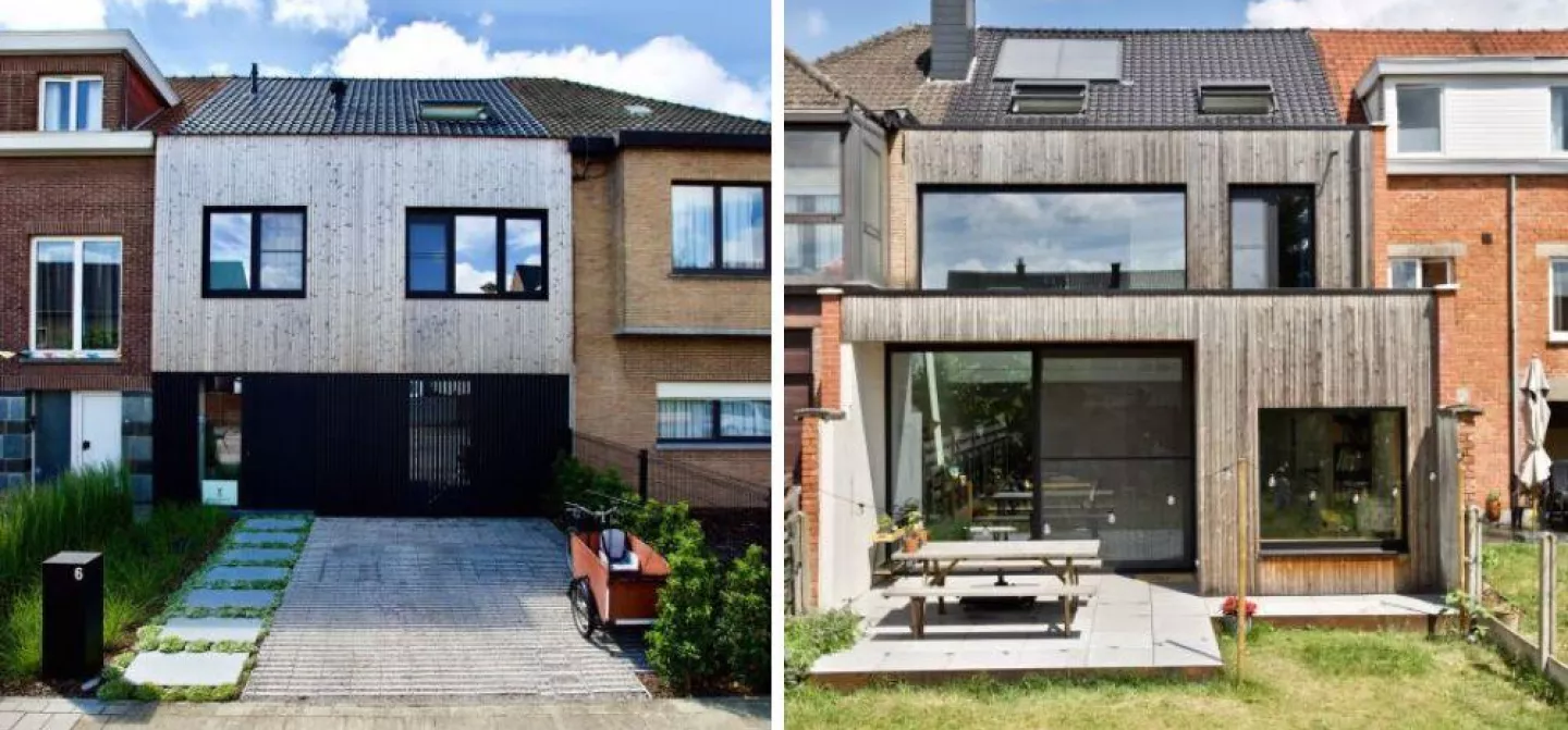 Maison mitoyenne baignée de lumière après une rénovation totale 