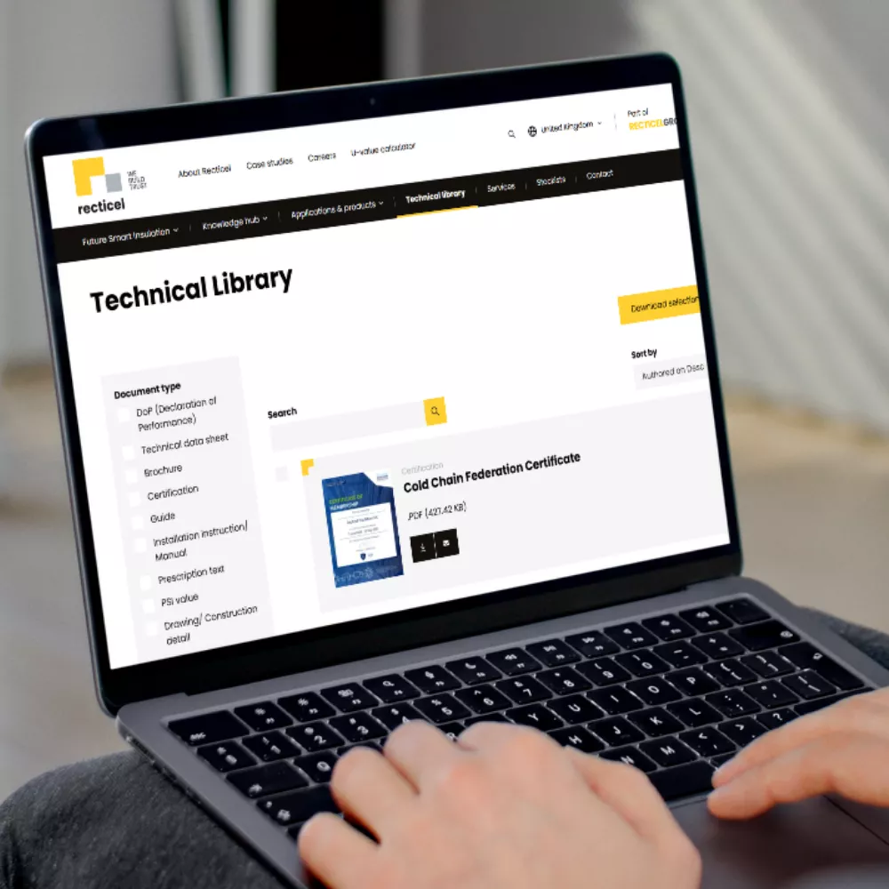 laptop screen showing the technical library