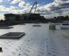 Recticel Insulation's Eurothane Eurodeck insulation installation image at Costco Wembley