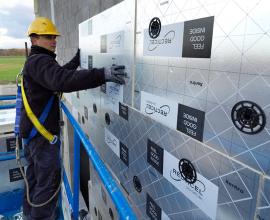 Eurowall Xentro performante spouwisolatieplaat plaatsing