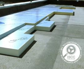 Eurothane Silver A Impact afschot isolatieplaat op plat dak