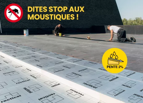 Isolation pente intégrée Recticel stop aux moustiques